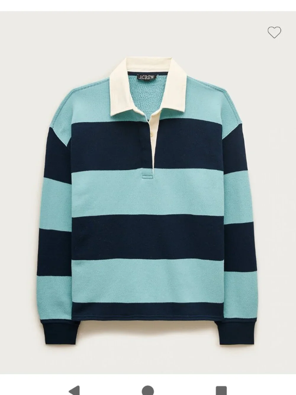 J Crew Terry Rugby Top